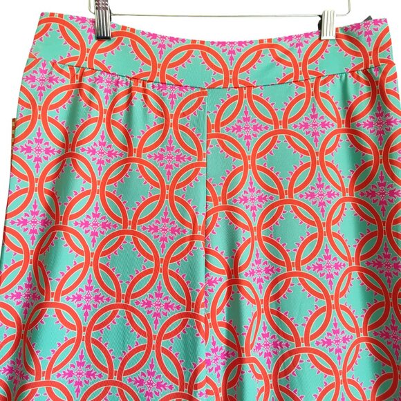 Tracy Negoshian Presley Wide Leg Flowy Geometric Print Stretch Lounge Pant M NWT - Picture 3 of 4